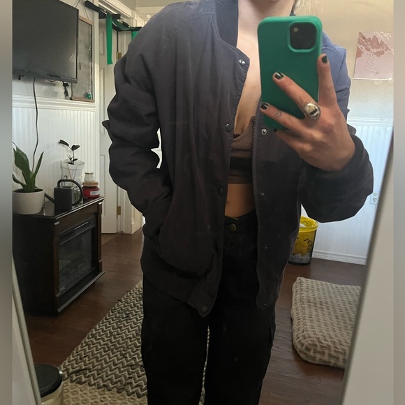 Navy/gray bomber jacket - Picture 2 of 3